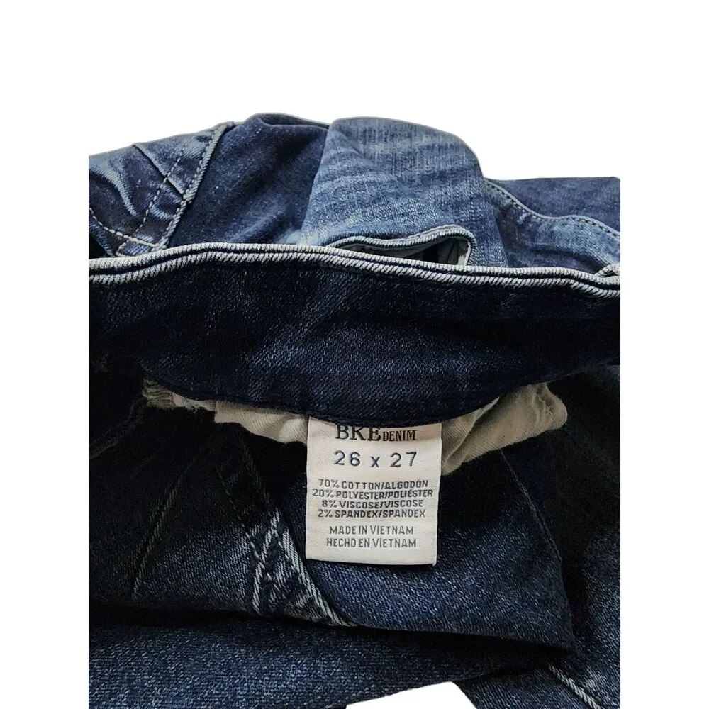 BKE Payton Womens Actual 29x27 Universal Fit Mid Rise Ankle Skinny Raw Hem Jeans